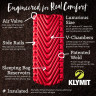 Надувной коврик Klymit Insulated Static V Luxe Pad, красный