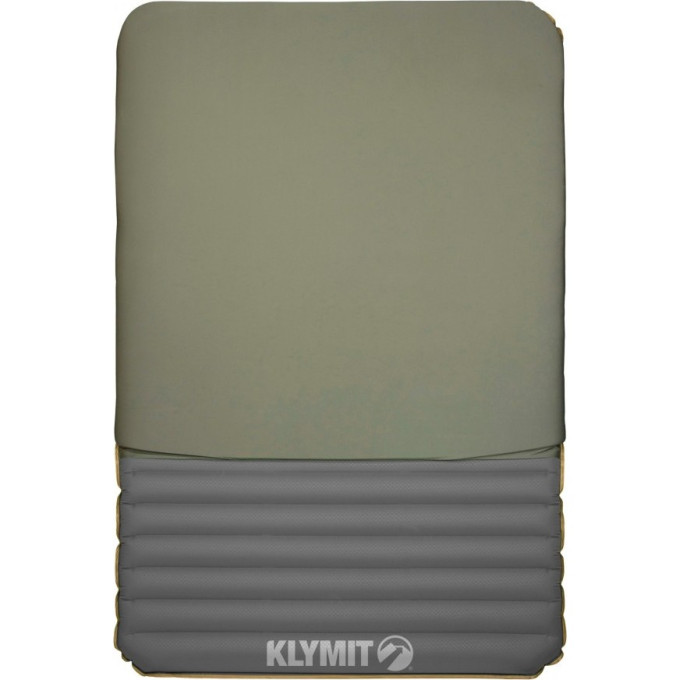 Туристический коврик KLYMIT KLYMALOFT DOUBLE зелено-серый